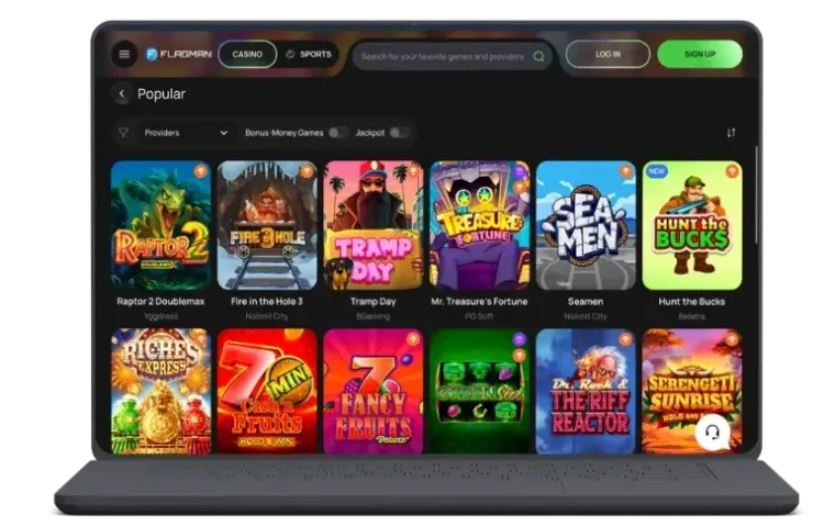 Flagman Live Casino am Computer